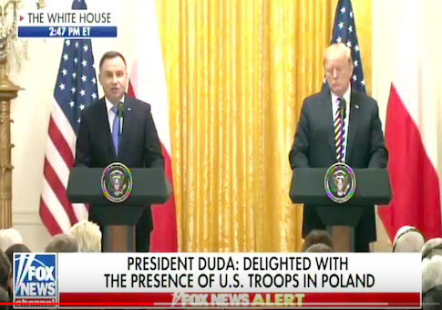 Polish President Wants New U.S. Military Base in Poland to Be Named 'Fort Trump'