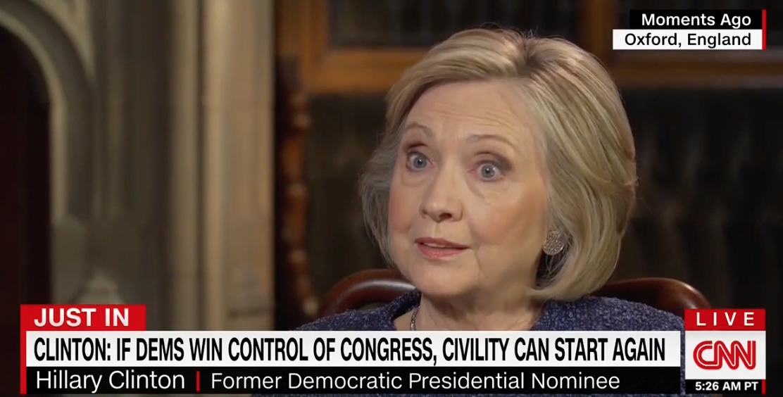 Hillary Clinton Calls For Return to Civility As Soon As Democrats Retake Congress