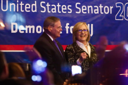 Hillary Clinton's Van Crashes Upon Arrival at Menendez Fundraiser