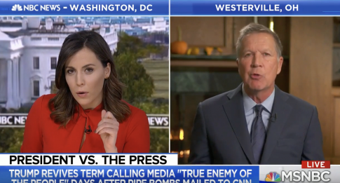MSNBC Anchor Protests When Kasich Hits Democrats for Heated Rhetoric
