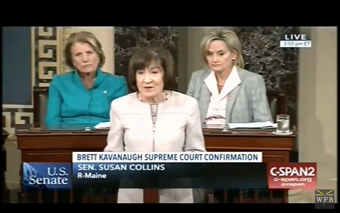 Susan Collins: 'I Will Vote to Confirm Judge Kavanaugh'