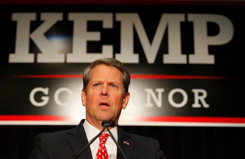 Georgia Dems Rail Against 'Asterisk Governor' Being Sworn In After 'Stolen Election'
