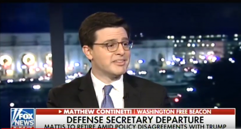 Continetti: The Chances of War Increase With Troop Withdrawals and Mattis' Resignation