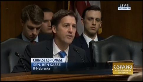 Sasse on Chinese Spying: 'We Can't Sleep On This Threat'