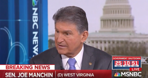 Manchin: Pelosi Disinviting Trump for SOTU Is the 'Wrong Approach'