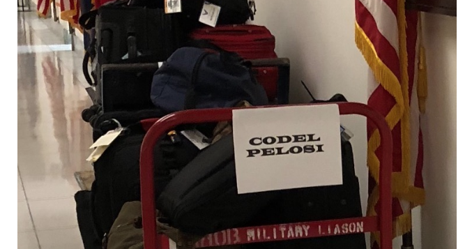 Trump Returns Luggage to Pelosi's Office After Canceling Her Flight