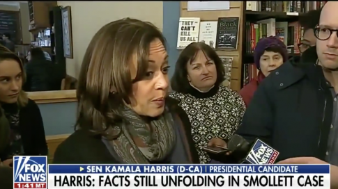 Harris Freezes, Laughs Awkwardly When Asked About Calling Smollett Incident a 'Modern-Day Lynching'