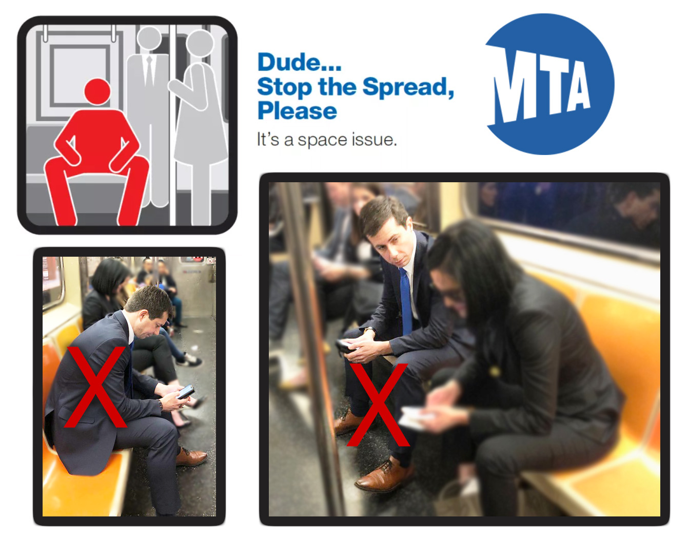 BUSTED: Pete Buttigieg Caught 'Manspreading' on New York Subway