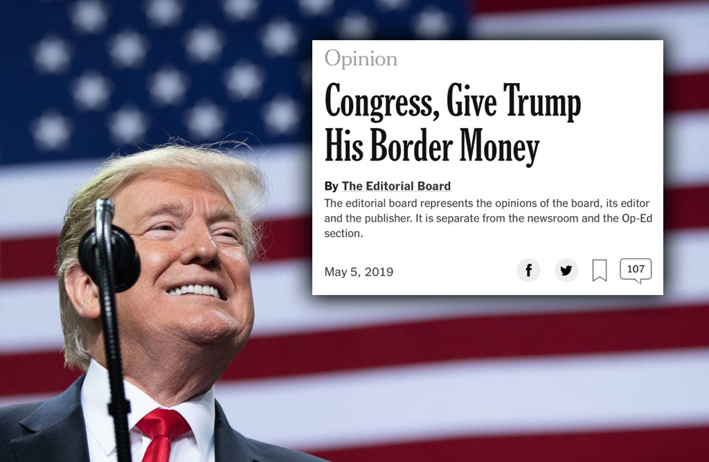 NYT Editorial Board: 'Trump Is Right' About Border Crisis, Congress Should Approve Funds