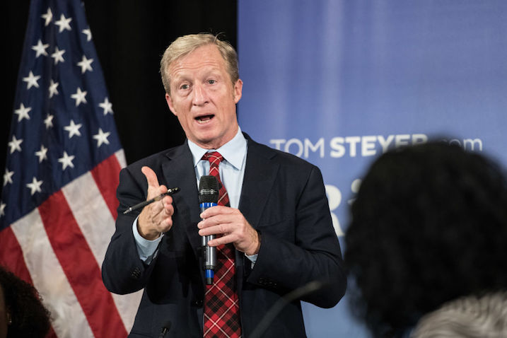 California Billionaire Tom Steyer Does the Presidential Hokey Pokey