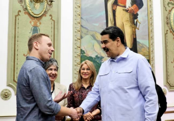 Anti-Israel Activist Max Blumenthal Receives Sword From Venezuelan Dictator
