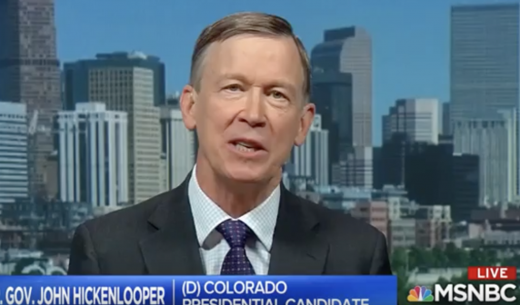Hickenlooper: Hard to Fundraise When You Don't Promise Free Stuff