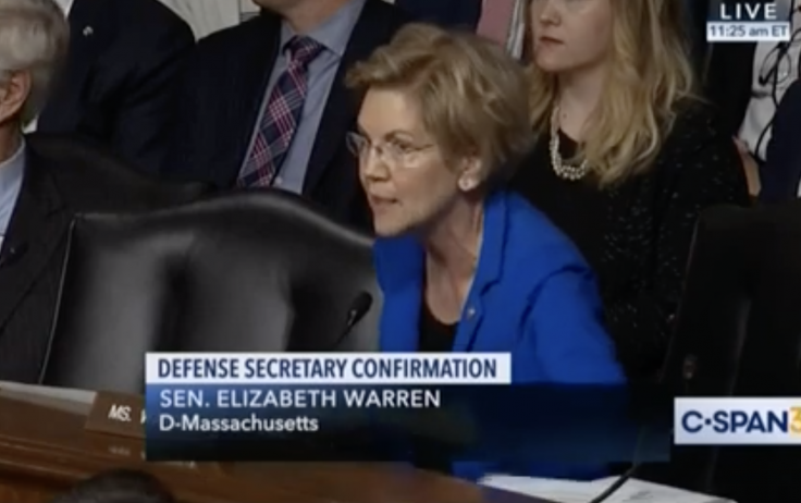 Warren Clashes With Esper Over Raytheon Work