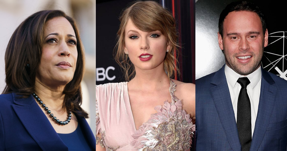 Kamala Harris Promotes Fundraiser With Taylor Swift's Archnemesis