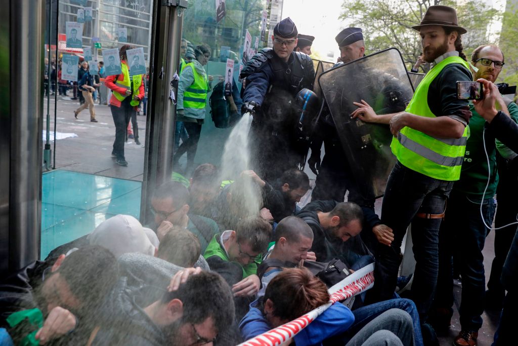 HEROES: French Police Clear Traffic Jam Caused by Climate Protesters