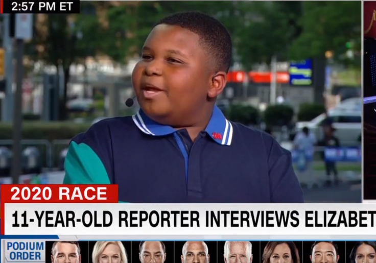 11-Year-Old Reporter Interviews Warren, Prefers Williamson