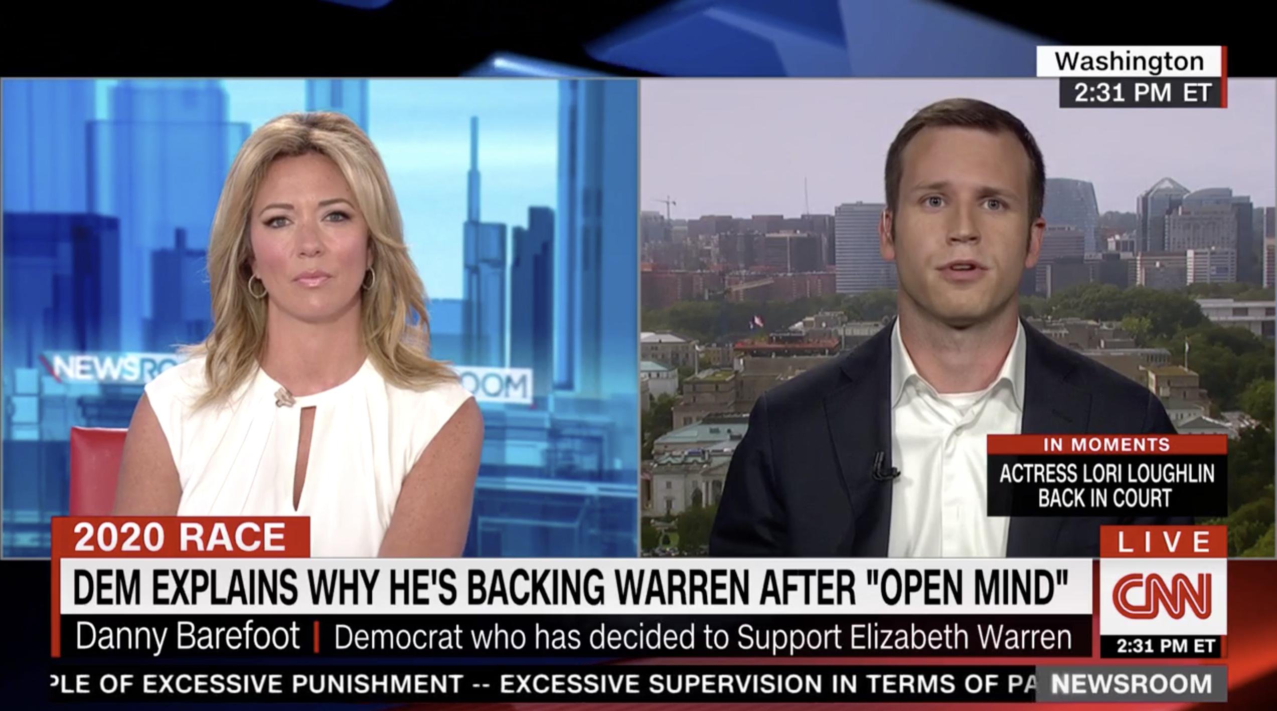 CNN BOMBSHELL: Danny Barefoot, Yes THE Danny Barefoot, Endorses Elizabeth Warren