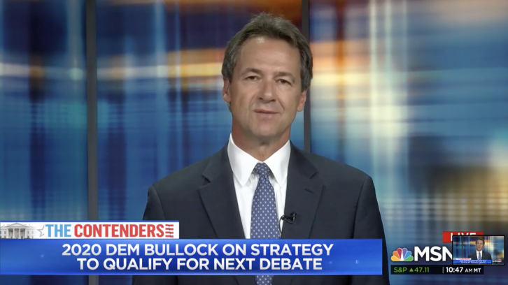 Bullock On Debate Threshold: Democrats Being 'Less Inclusive Than Republicans'