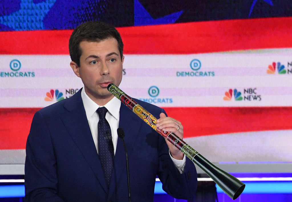 Pete Buttigieg Plays the Didgeridoo, Because of Course He Does