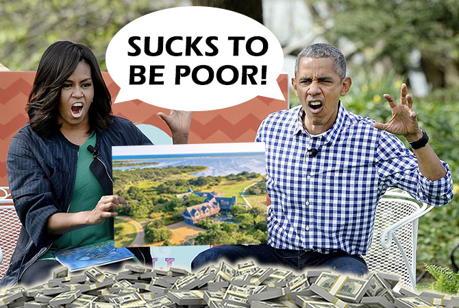 Obamas Strike Blow for Economic Justice, Donate Millions in Exchange for Massive Beachfront Estate