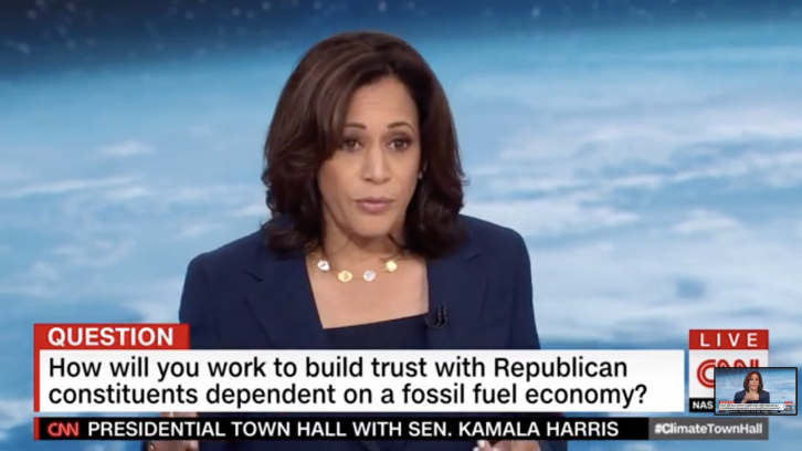 Harris Endorses Ending The Filibuster To Pass Green New Deal