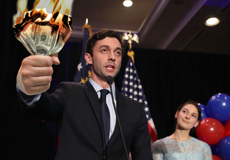 Human Cash Incinerator Jon Ossoff Raises Another $1 Million in Georgia Senate Race