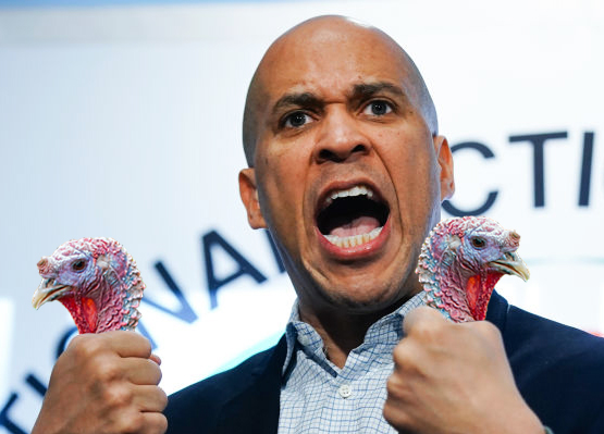 Outspoken Vegan Cory Booker Evasive on Turkey Pardons, Asylum
