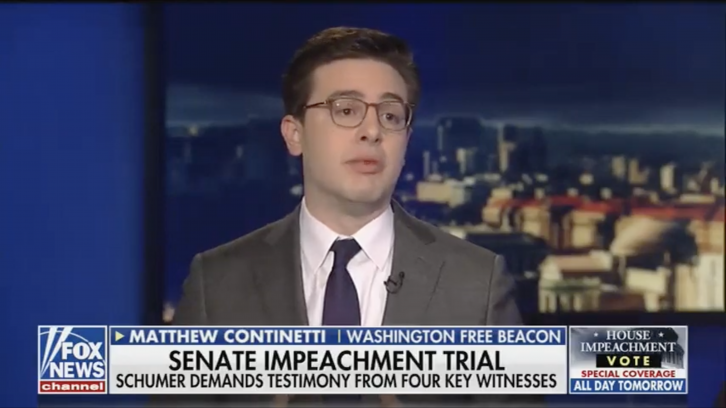 Continetti: Schumer Wants 'Do-Over' on Impeachment