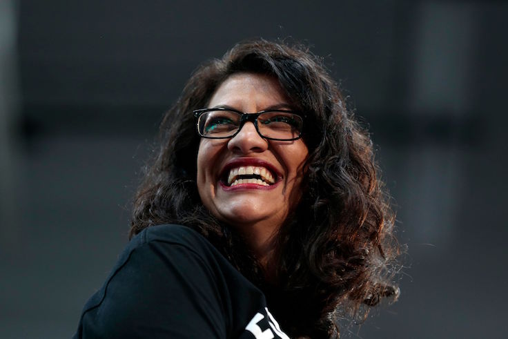 Tlaib Celebrates on 'Somber' Impeachment Day