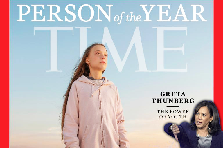 TRUANTS REJOICE: Greta Thunberg Wins 'Person of the Year' as Kamala Harris Flames Out