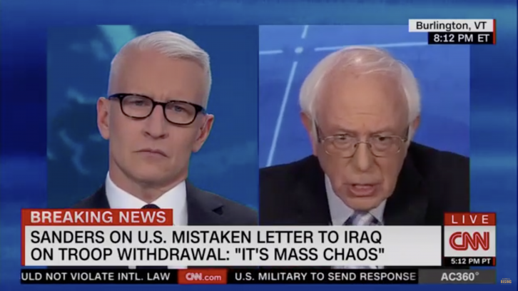 Sanders Appears to Compare Soleimani Strike to Putin's Assassination of Dissidents