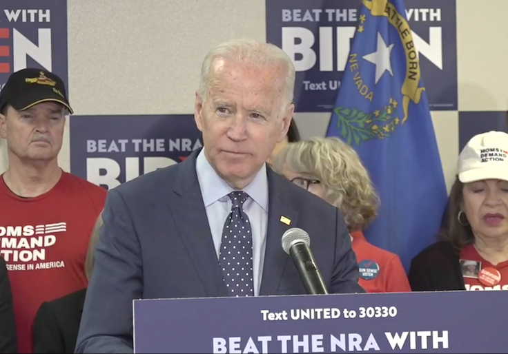Biden Praises Bloomberg's Gun-Control Group at Campaign Rally