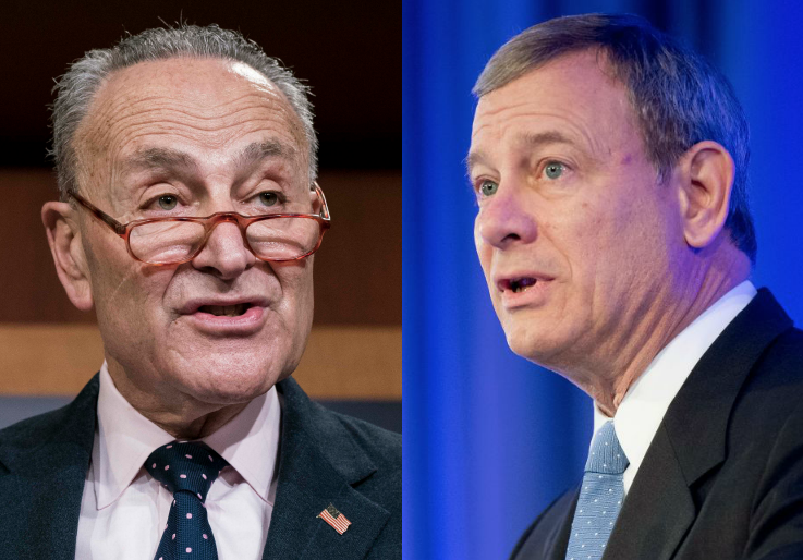 Roberts Calls Schumer Threats Against Justices 'Dangerous'