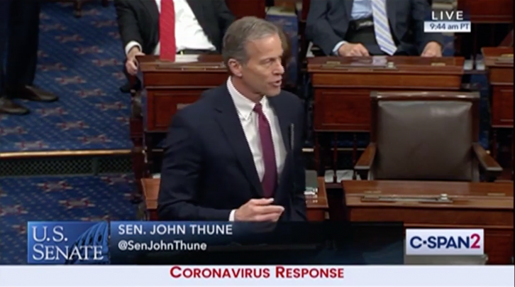 Thune Rips Pelosi: Instead of 'Helping Workers, We're Talking About the Green New Deal'