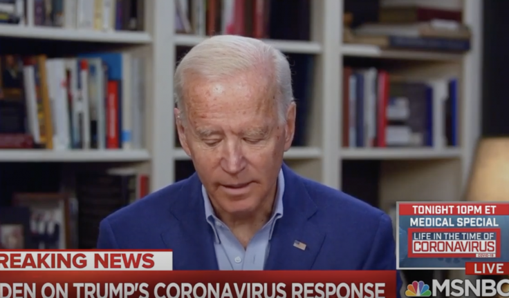One Minute of Joe Biden Staring at His Notes During Interviews