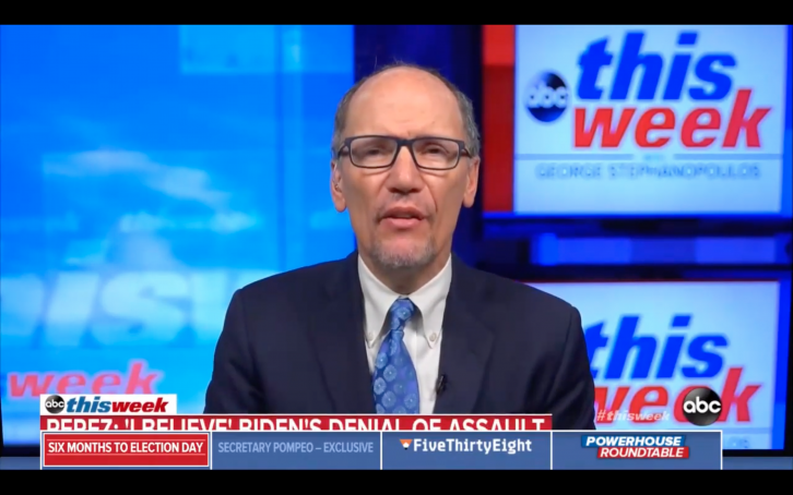 Tom Perez Dismisses Call to Investigate Biden Sexual Assault Claim, Concludes ‘Nothing There’