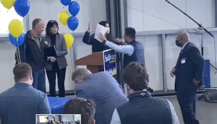 VIDEO: Protesters Attempt to Throw Caribou Heart at GOP Senator