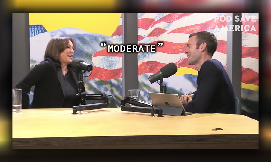 Obama Pod Bro Mocks Media for Describing Kamala Harris as 'Moderate'