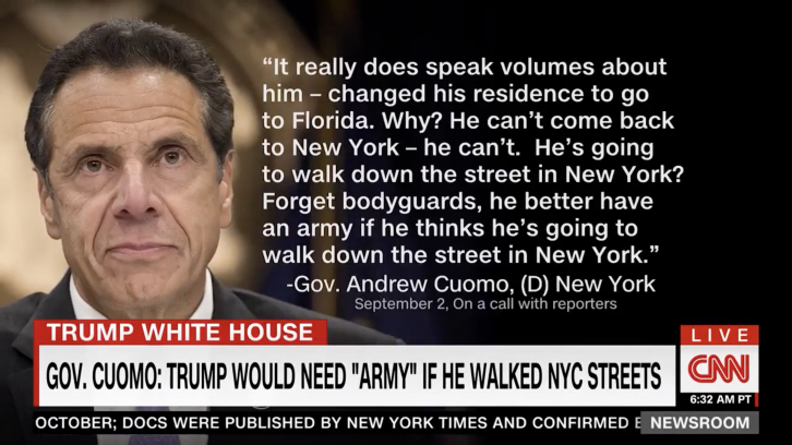 Cuomo: Trump 'Better Have an Army' If He Comes to New York