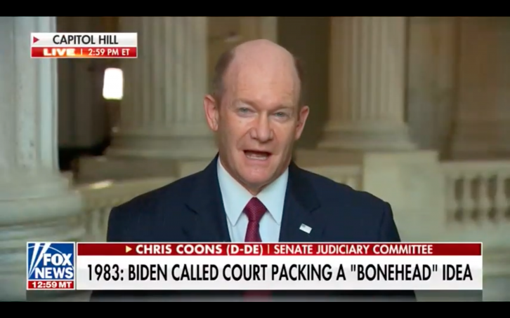 Coons Dismisses Biden's Criticism of Court Packing: 'Joe Does Have a Way With Words'