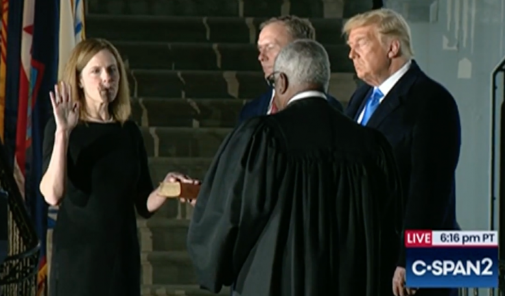 Amy Coney Barrett Sworn in at the White House