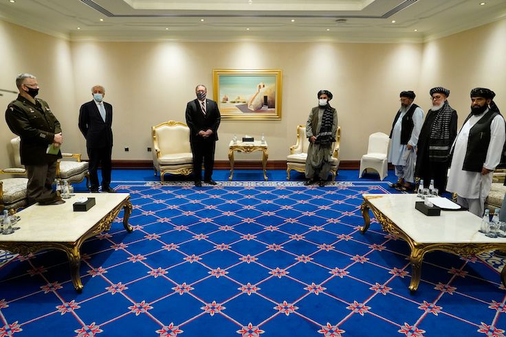 Pompeo Meets Taliban Leaders Ahead of Planned U.S. Withdrawal from Afghanistan