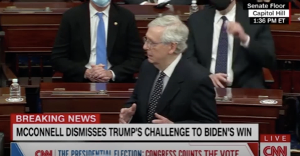 Watch McConnell Shut Down Election Challenge
