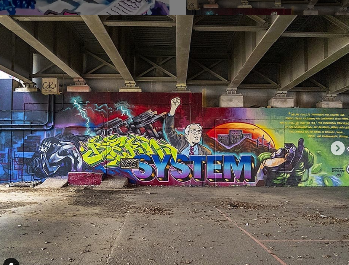 Police Investigate Vandalized Bernie Sanders Mural as Hate Crime
