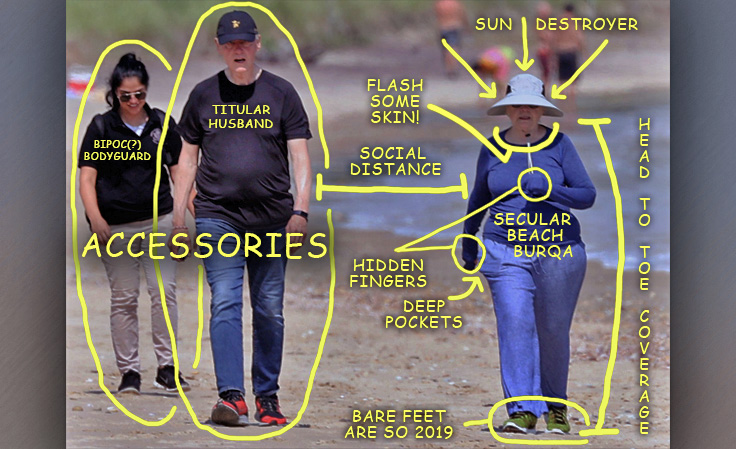 Fashion Analysis: Hillary Clinton's Flattering Yet Sensible Hamptons Lewk Is a 'Hot Girl Summer' Triumph