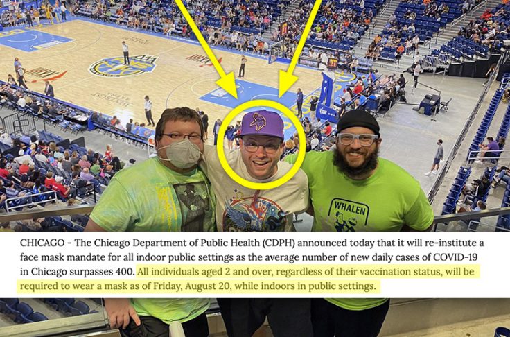 ALERT: Lib Journo Aaron Rupar Spotted at WNBA Game Without a Mask