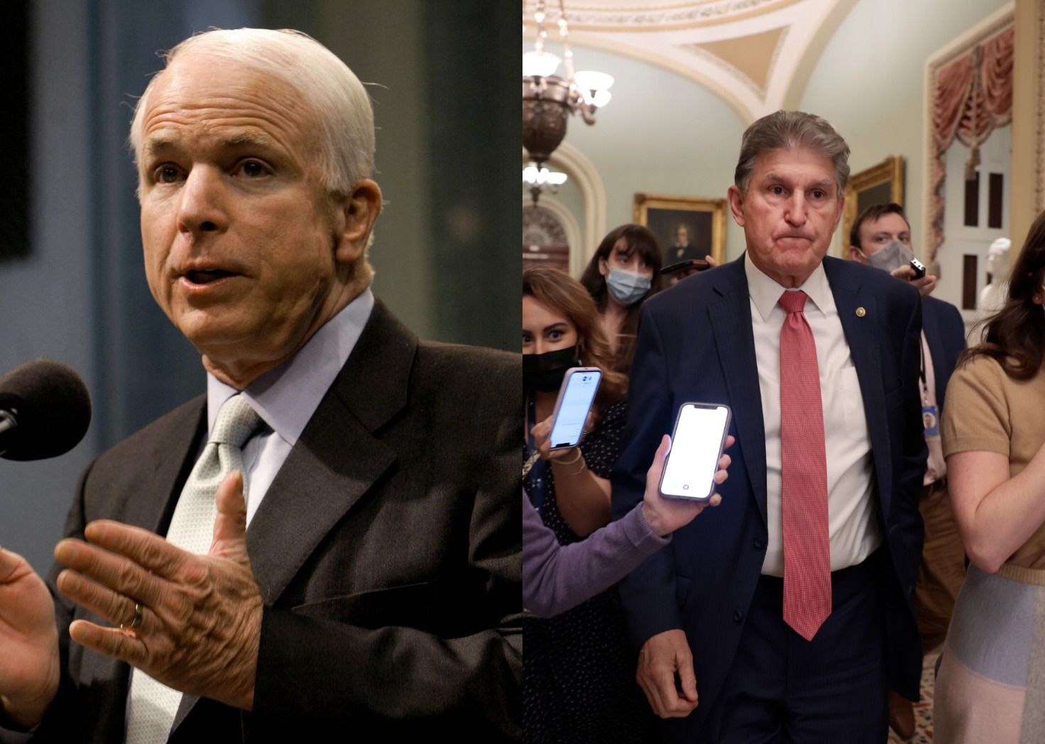 To the MSM, John McCain Was a Maverick. Joe Manchin Is an Obstacle. 