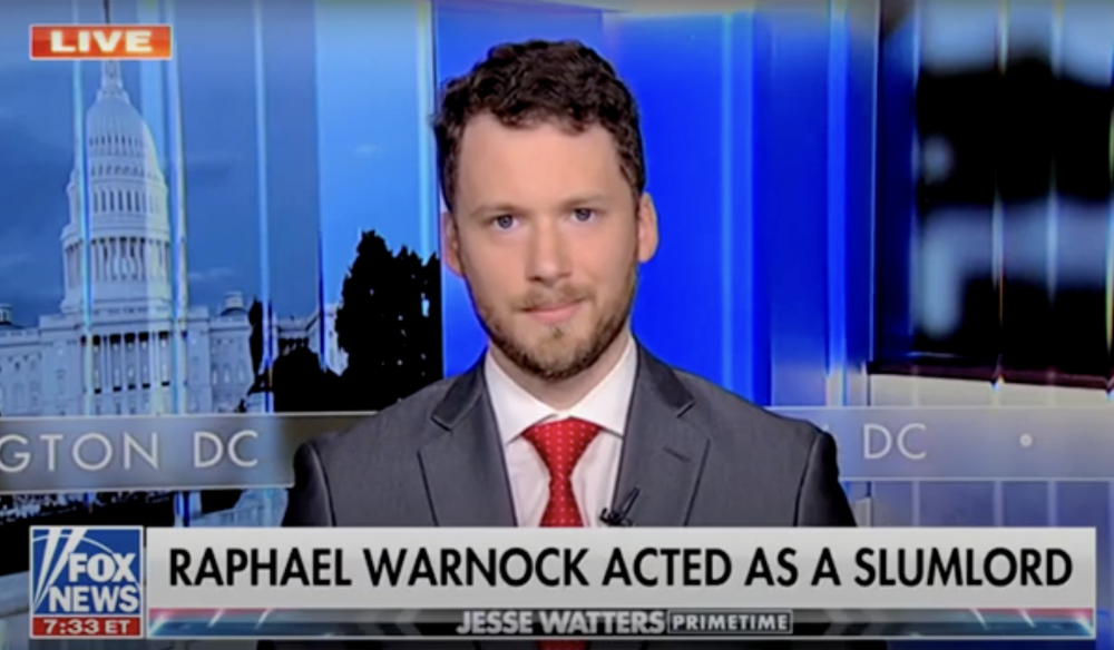 WFB's Andrew Kerr Discusses Warnock's Slum Apartment Building on Jesse Watters Primetime