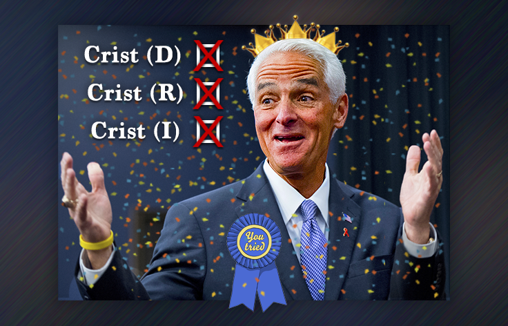 Charlie Crist Defends Historic Triple Crown Title