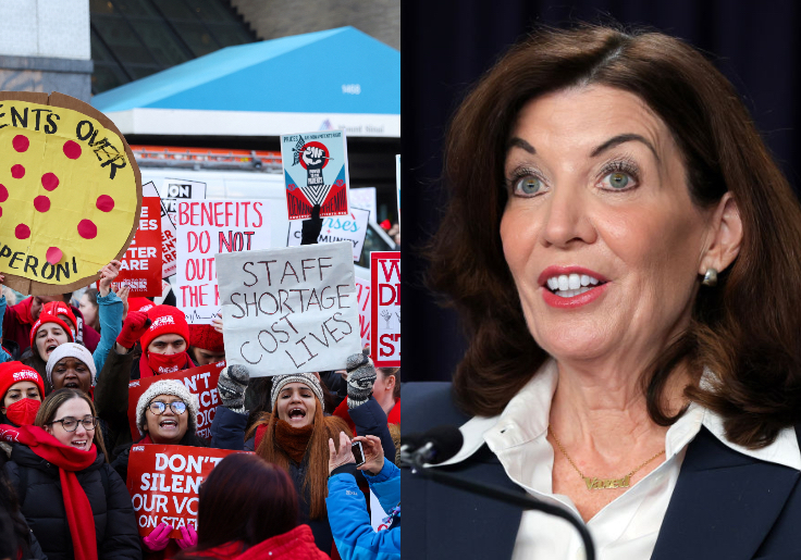 New York's Dem Governor Fails To Avert Nurses' Strike as Thousands Walk Out on Job
